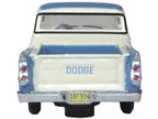 1957 Dodge D100 Sweptside Pickup Truck Ice Blue and Glacier White 1/87 (HO) Scale Diecast Model Car by Oxford Diecast-2