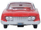1960 Ford Fairlane Sedan 500 Monte Carlo Red with Corinthian White Top and Interior 1/87 (HO) Scale Diecast Model Car by Oxford Diecast-1