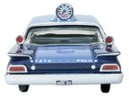 1960 Ford Fairlane Sedan "Massachusetts State Police Radar Car" Blue Two-Tone 1/87 (HO) Scale Diecast Model Car by Oxford Diecast-2