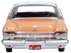 1959 Chrysler Imperial Crown 2 Door Hardtop Persian Pink with White Top 1/87 (HO) Scale Diecast Model Car by Oxford Diecast-2