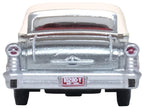 1957 Oldsmobile 88 Convertible (Top-Up) Juneau Gray with White Top and Red Interior 1/87 (HO) Scale Diecast Model Car by Oxford Diecast-2