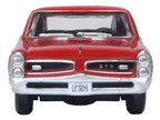 1966 Pontiac GTO Montero Red 1/87 (HO) Scale Diecast Model Car by Oxford Diecast-2