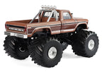 1978 Ford F-350 Monster Truck with 66-Inch Tires "BFT" Brown Two-Tone "Kings of Crunch" Series 1/43 Diecast Model Car by Greenlight-1
