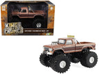 1978 Ford F-350 Monster Truck with 66-Inch Tires "BFT" Brown Two-Tone "Kings of Crunch" Series 1/43 Diecast Model Car by Greenlight-4