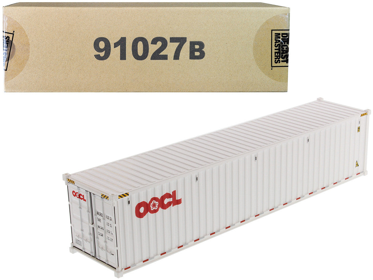 40' Dry Goods Sea Container "OOCL" White "Transport Series" 1/50 Model by Diecast Masters-0