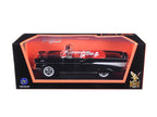1957 Chevrolet Bel Air Convertible Black 1/18 Diecast Model Car by Road Signature-2