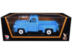 1953 Ford F-100 Pickup Truck Light Blue 1/18 Diecast Model Car by Road Signature-1