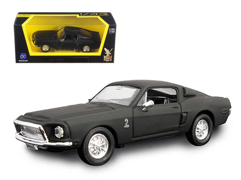 1968 Ford Mustang Shelby GT500 KR Matt Black 1/43 Diecast Model Car by Road Signature-0