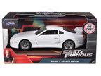 Brian's Toyota Supra White "Fast & Furious 7" (2015) Movie 1/32 Diecast Model Car by Jada-0