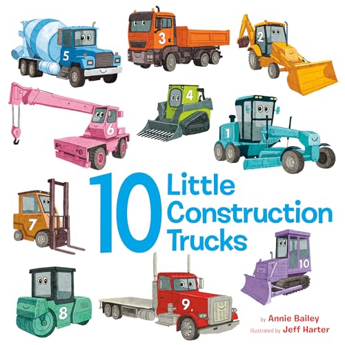 10 Little Construction Trucks - Board Books
