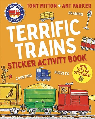 Amazing Machines Terrific Trains Sticker Activity Book - Paperback