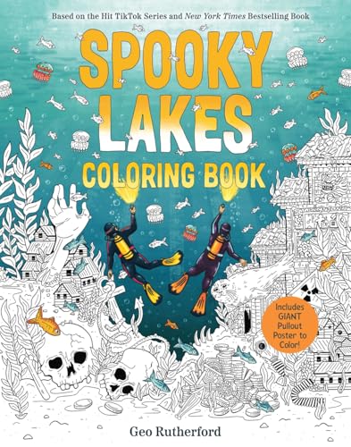 Spooky Lakes Coloring Book: Includes Pull-Out, Oversized Poster to Color! - Paperback