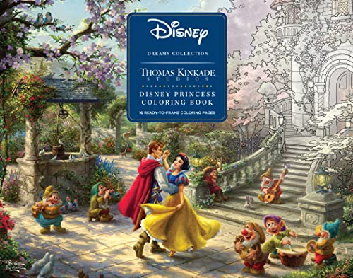Disney Dreams Collection Thomas Kinkade Studios Disney Princess Coloring Poster - Paperback