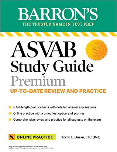 ASVAB Study Guide Premium: 6 Practice Tests + Comprehensive Review + Online Practice - Paperback