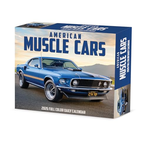 American Muscle Cars 2026 Box Calendar - Desk