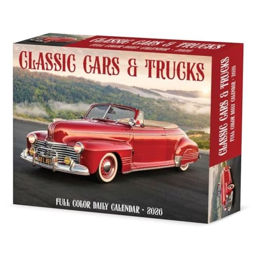 Classic Cars & Trucks 2026 Box Calendar - Desk