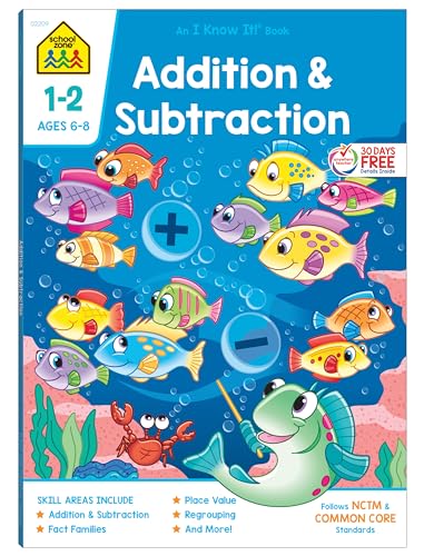School Zone Addition & Subtraction Grades 1-2 Workbook - Paperback