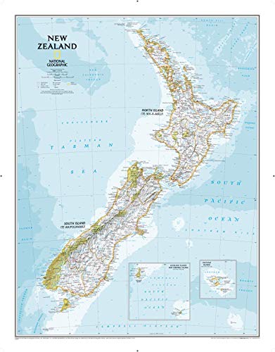 National Geographic New Zealand Wall Map - Classic (23.5 X 30.25 In) - Not Folded