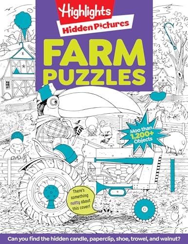 Farm Puzzles: Ultimate Farm Picture Puzzle Book with Over 1,200 Objects to Seek and Find, Farm-Themed Activity Book for Kids 6 and Older - Paperback