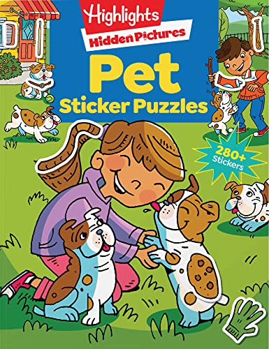 Pet Sticker Puzzles: Over 280 Stickers to Find Hidden Objects Within Cute Dogs, Cats and Other Pets, Animal Lover Sticker Activity Book for Kids 3 and - Paperback