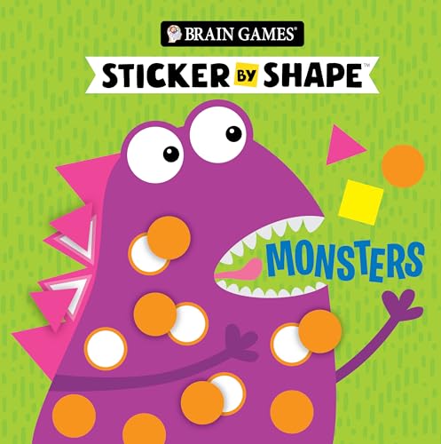 Brain Games - Sticker by Shape: Monsters (for Kids Ages 3-6) - Paperback