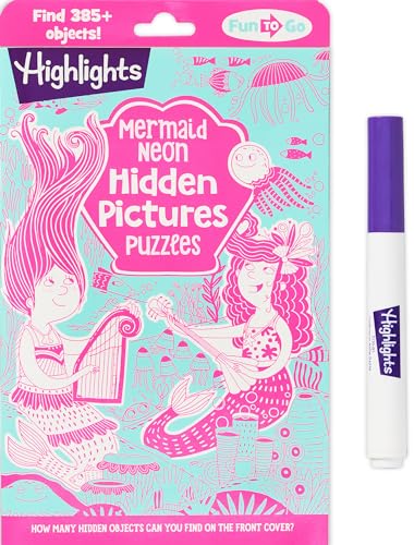 Mermaid Neon Hidden Pictures Puzzles - Paperback