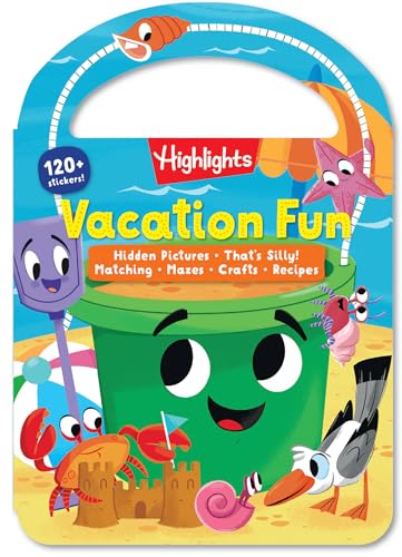 Vacation Fun: Kids Travel Activity Book for Ages 36 with Over 120 Stickers, Puzzles, Crafts and Games for Road Trips, Vacations and Travel - Paperback