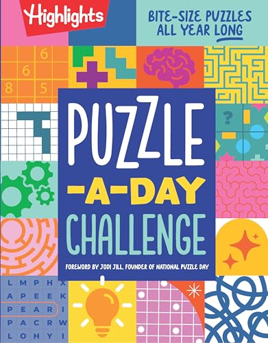Puzzle-A-Day Challenge: Bite-Size Puzzles All Year Long: Bite-Size Puzzles All Year Long, a 365 Day Kids Puzzle Book with a Variety of Puzzles Includi - Paperback