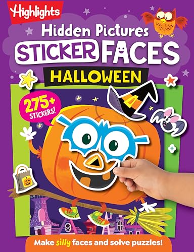 Hidden Pictures Sticker Faces: Halloween: Halloween Crafts Activity Book with Pumpkin Faces and Over 200 Silly Make-A-Face Stickers, Halloween Gift fo - Paperback