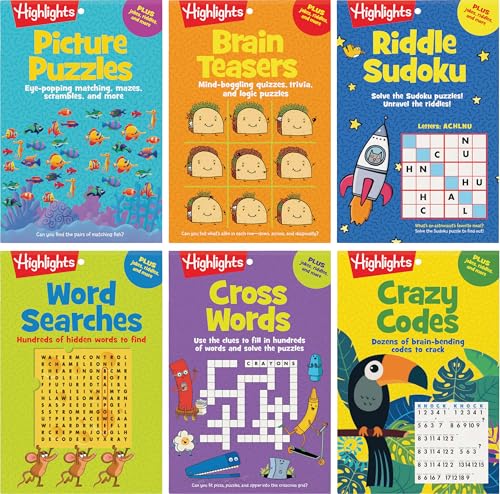 Puzzle Pads Bundle: Puzzle Variety Bundle: 6-Book Puzzle Set with Word Searches, Crosswords, Brain Teasers, Sudoku and Logic Games, Puzzle Gift for Su - Paperback