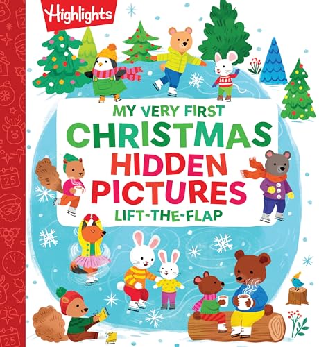My Very First Christmas Hidden Pictures Lift-The-Flap: Christmas Lift-A-Flap Board Book with Hidden Pictures Puzzles for Babys First Christmas Gift - Board Books