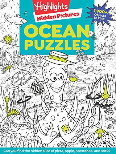 Ocean Puzzles: Over 100 Ocean-Themed Search and Find Puzzles for Kids 6 and Over, Featuring Sea Creatures, Marine Animals, Underwater Scenes and Over - Paperback