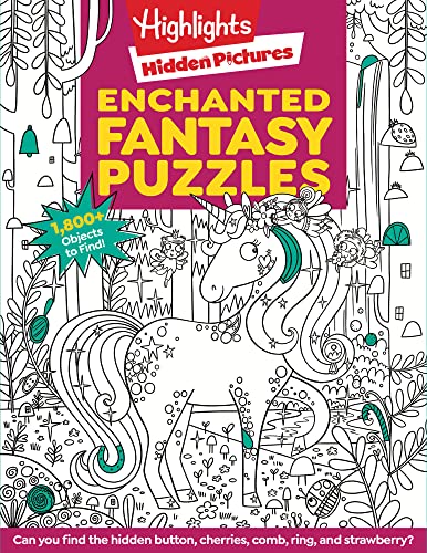 Enchanted Fantasy Puzzles: Find Over 1,800 Hidden Objects Within This Fairy Tale Puzzle Book with Dragons, Fairies and Magical Creatures - Paperback