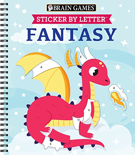 Brain Games - Sticker by Letter: Fantasy - Spiral
