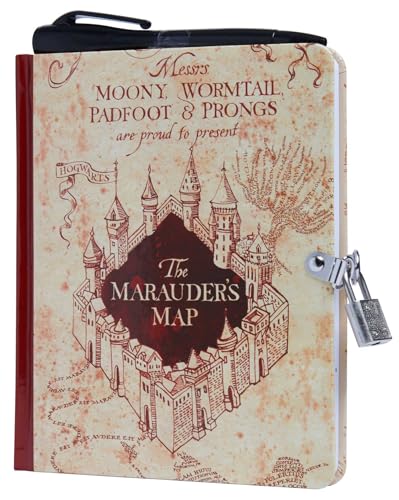 Harry Potter: Marauder's Map Invisible Ink Lock & Key Diary [With Pens/Pencils] - Hardcover