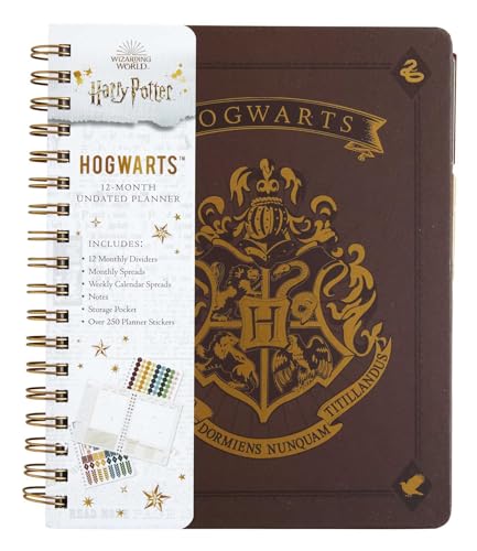 Harry Potter: Hogwarts 12-Month Undated Planner: (Harry Potter School Planner School, Harry Potter Gift, Harry Potter Stationery, Undated Planner) - Spiral