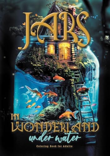 Jars in Wonderland under Water Coloring Book for Adults: surreal landscapes - fairy homes Coloring underwater fantasy coloring book under water A464P - Paperback