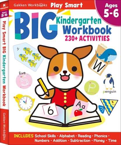 Play Smart Big Kindergarten Workbook: 240pages, Ages 5 to 6 - Paperback