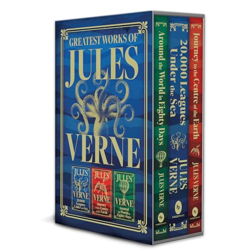 Greatest Works of Jules Verne: 20,000 Leagues Under the Sea, Journey to the Centre of the Earth, Around the World in Eighty Days (Deluxe Hardbound Edi - Hardcover