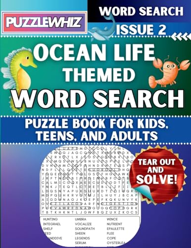 Ocean Life - Themed Word Search - Fun & Educational Puzzles for Kids, Teens, and Adults (Large Print Edition): Featuring Engaging Themed Word Search P - Paperback