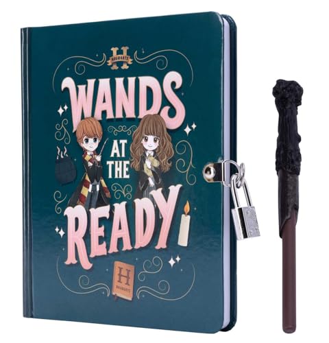 Harry Potter: Wands at the Ready Lock & Key Diary - Hardcover