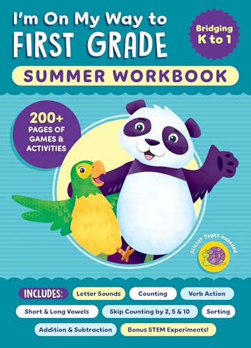 I'm on My Way to First Grade Summer Workbook: 200+ Pages of Games & Activities - Paperback