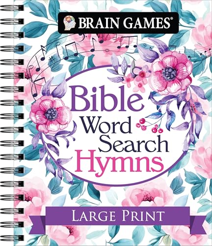 Brain Games - Bible Word Search: Hymns - Large Print - Spiral