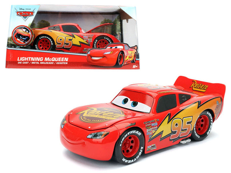 Lightning McQueen #95 Red Disney & Pixar "Cars" Movie "Hollywood Rides" Series Diecast Model Car by Jada-0