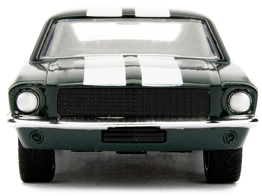 Sean's Ford Mustang Dark Green with White Stripes "Fast & Furious" Movie 1/32 Diecast Model Car by Jada-3
