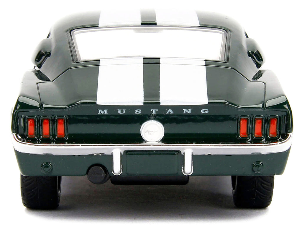 Sean's Ford Mustang Dark Green with White Stripes "Fast & Furious" Movie 1/32 Diecast Model Car by Jada-4