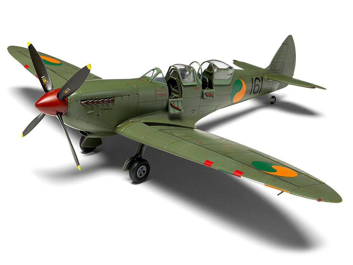 Level 2 Model Kit Supermarine Spitfire Tr.9 Fighter Aircraft with 2 Scheme Options 1/48 Plastic Model Kit by Airfix-2