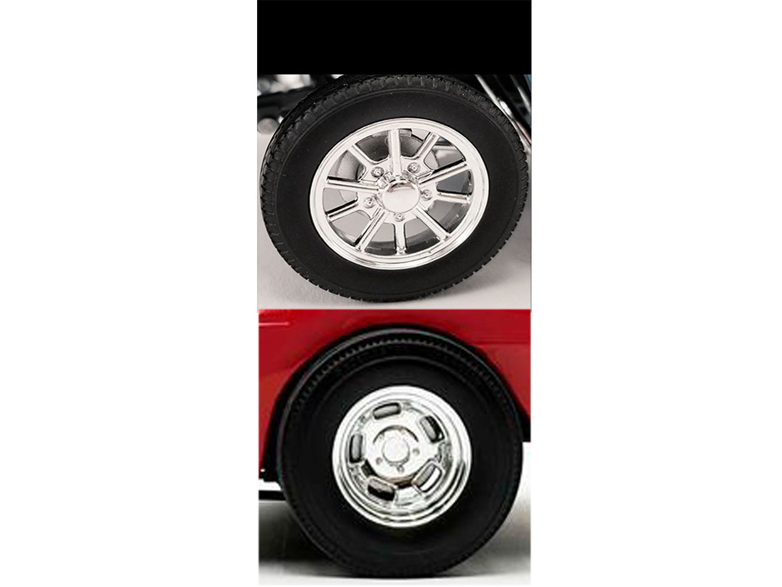 "Drag" Wheel and Tire Set of 4 pieces from 1961 Chevrolet Corvette Gasser for 1/18 Scale Models by ACME