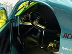 1940 Gasser "Laffin Gas" Teal Metallic with Graphics Limited Edition to 306 pieces Worldwide 1/18 Diecast Model Car by ACME