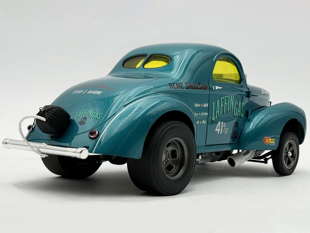 1940 Gasser "Laffin Gas" Teal Metallic with Graphics Limited Edition to 306 pieces Worldwide 1/18 Diecast Model Car by ACME